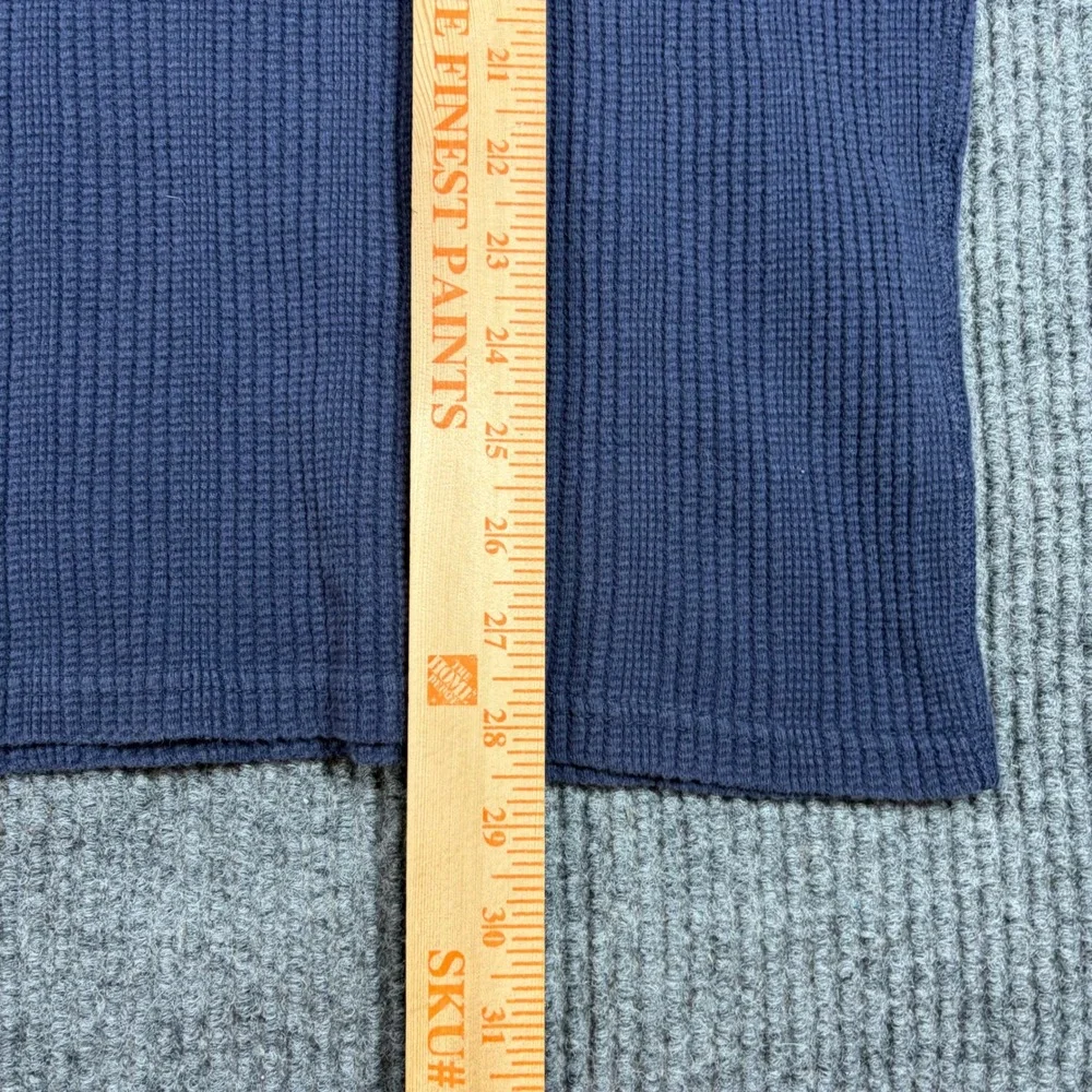 Polo Ralph Lauren Shirt Mens XL Waffle Knit Thermal‎ Long Sleeve Blue Red Pony